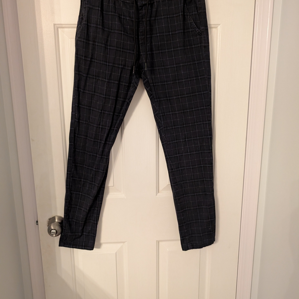 Men's Black Checkered Pants